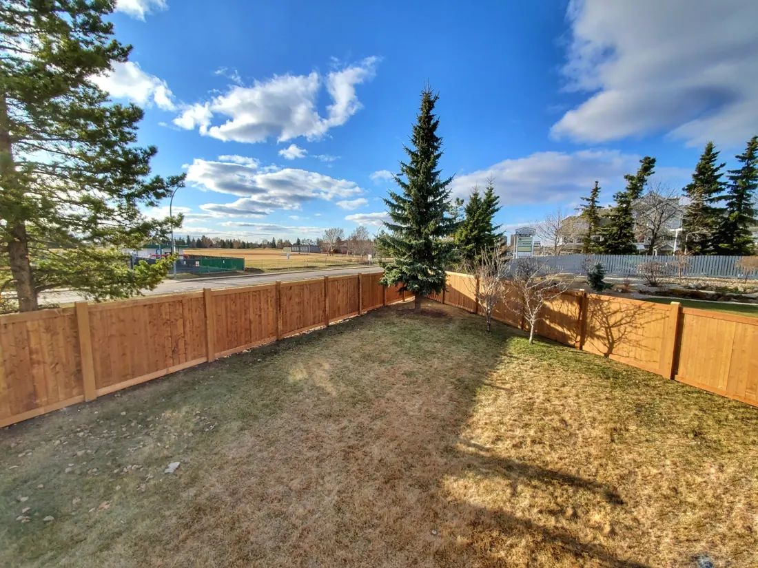 Cedar perimeter privacy fence