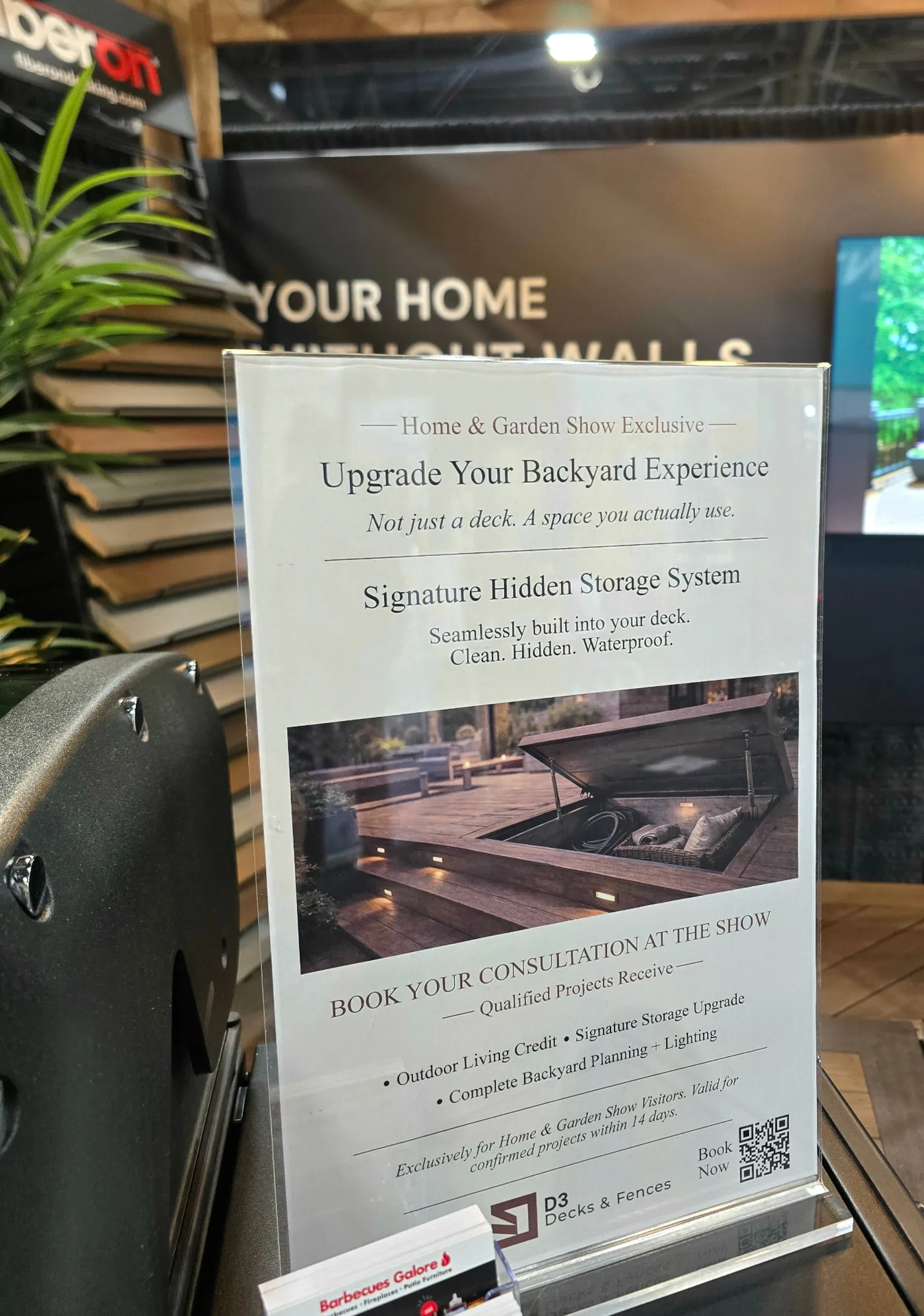 D3 Home & Garden Show exclusive backyard upgrade offer display