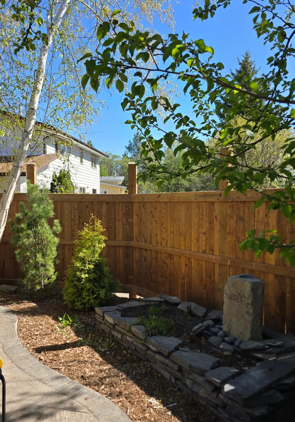 Cedar alley-side privacy fence