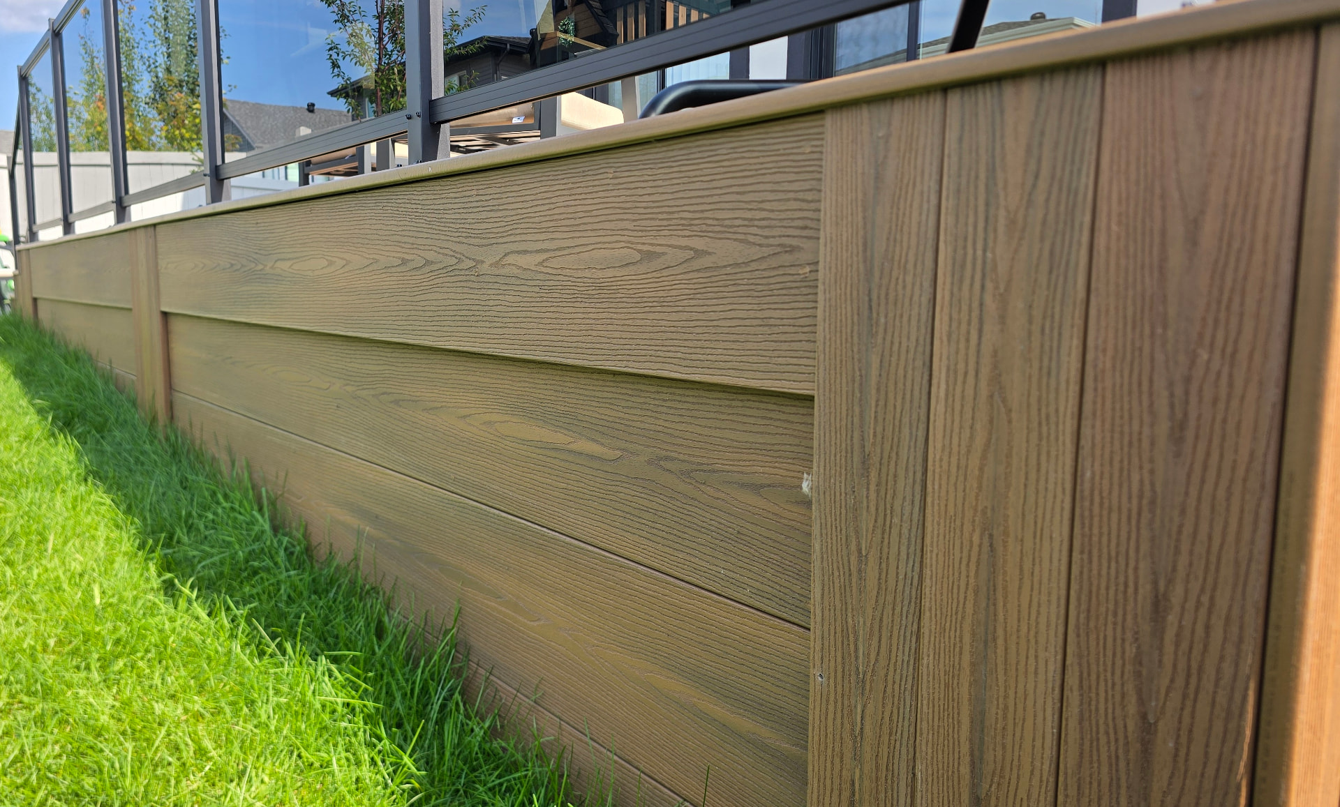 Deck skirting — custom deck feature by D3 Decks & Fences, Edmonton